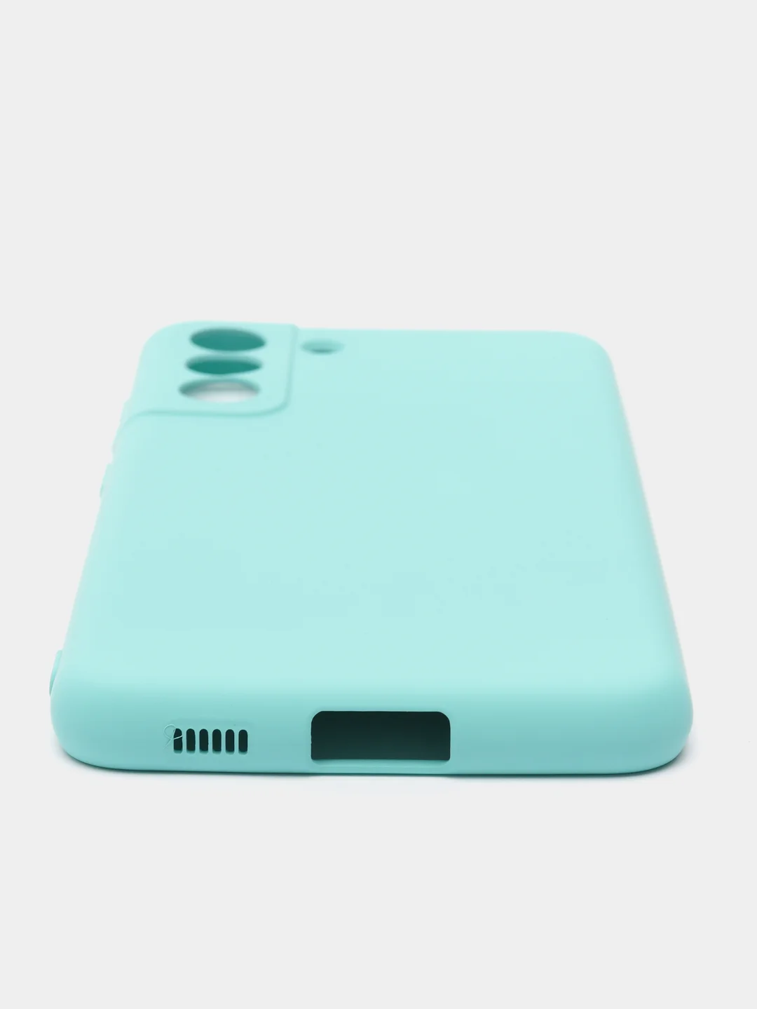 Бирюзовый чехол силиконовый Silicone Cover для Samsung Galaxy S21 FE, Самсунг Галакси С21 ФЕ