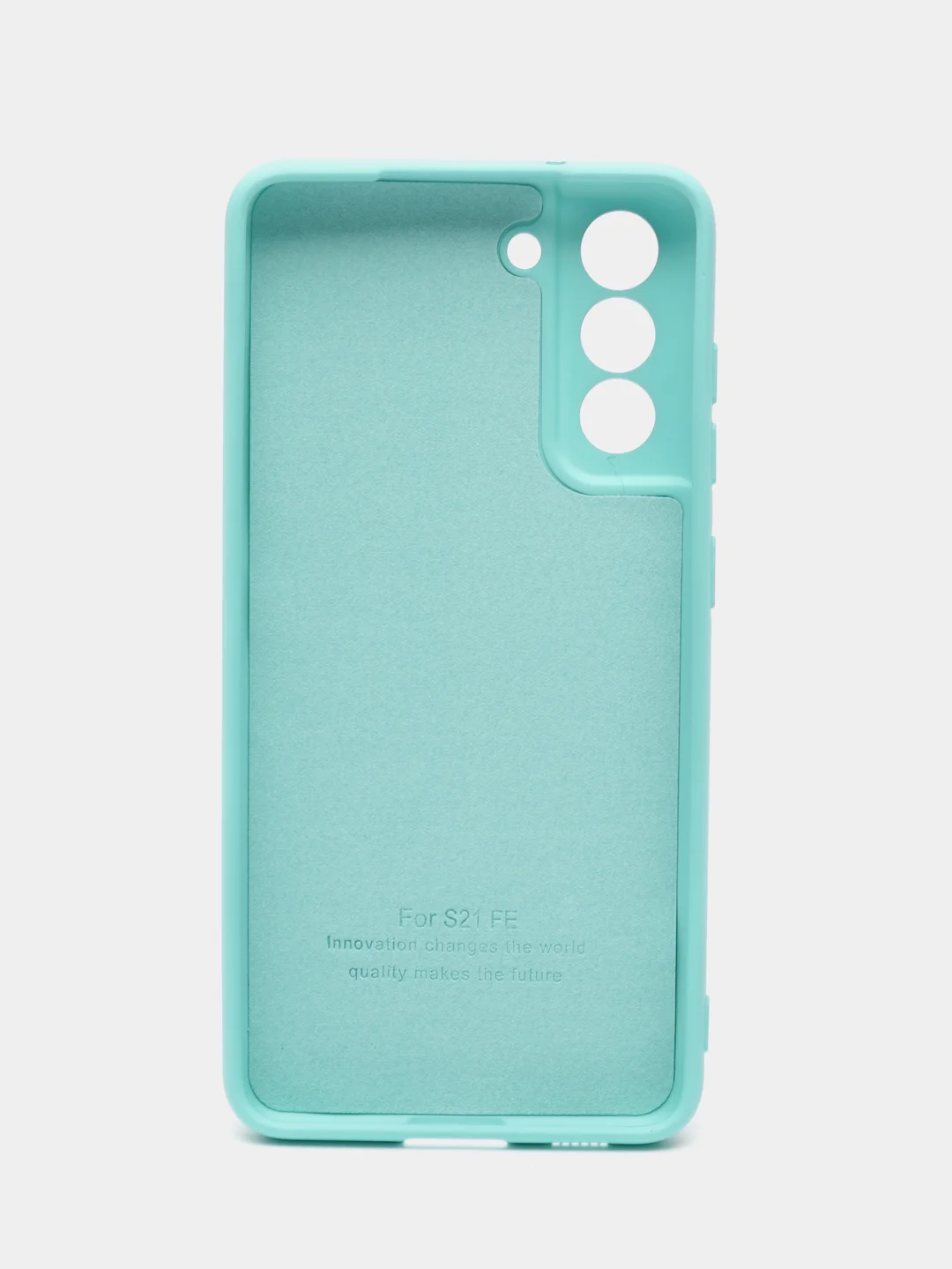 Бирюзовый чехол силиконовый Silicone Cover для Samsung Galaxy S21 FE, Самсунг Галакси С21 ФЕ