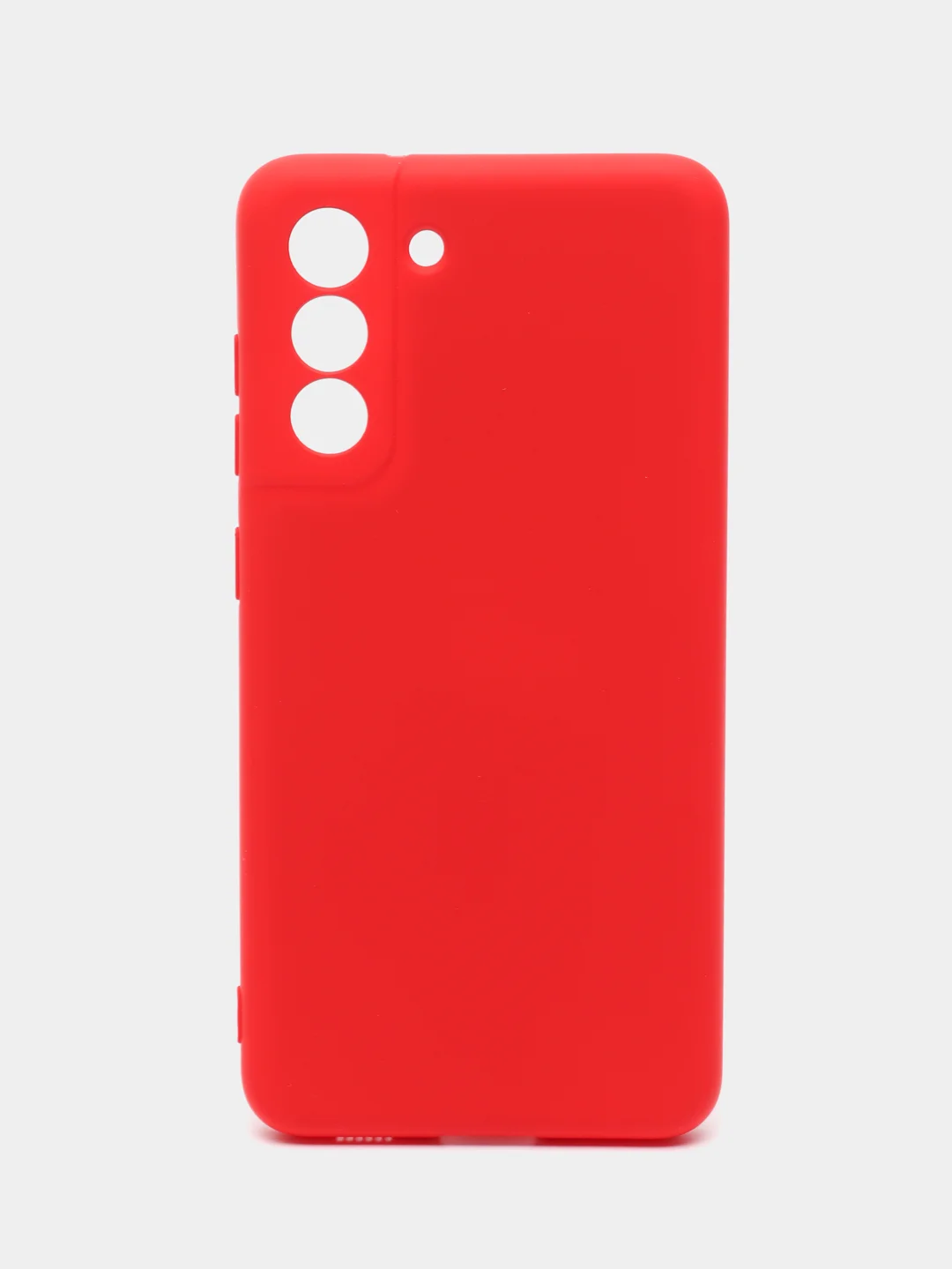 Красный чехол силиконовый Silicone Cover для Samsung Galaxy S21 FE, Самсунг Галакси С21 ФЕ