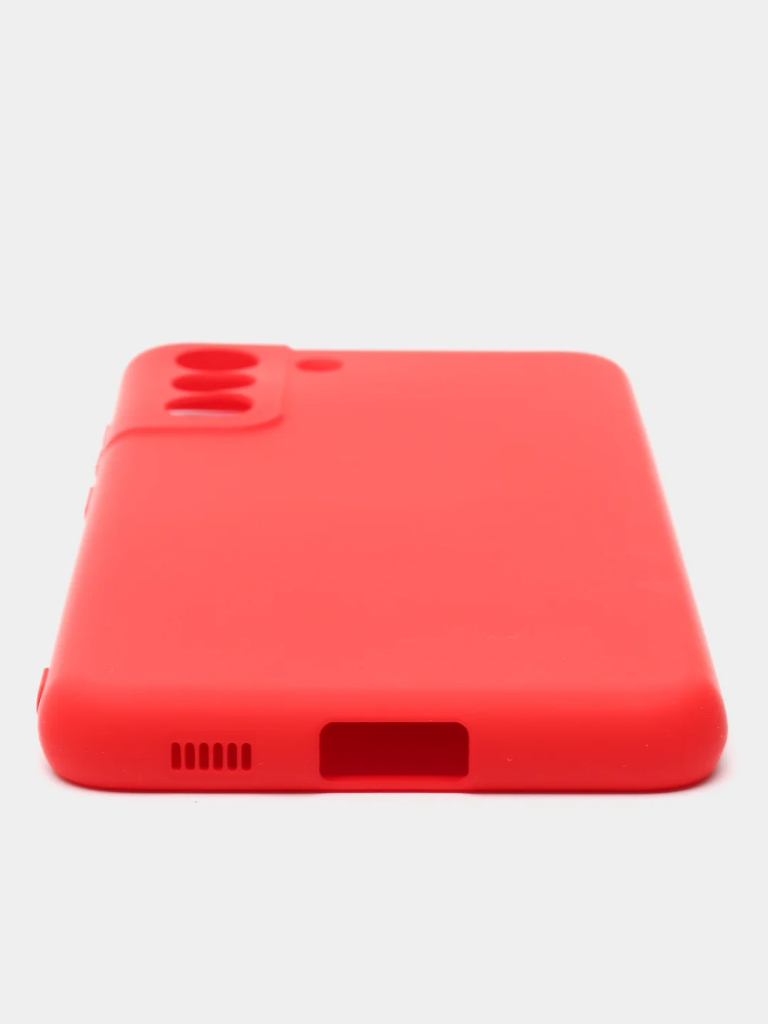 Красный чехол силиконовый Silicone Cover для Samsung Galaxy S21 FE, Самсунг Галакси С21 ФЕ