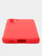 Красный чехол силиконовый Silicone Cover для Samsung Galaxy S21 FE, Самсунг Галакси С21 ФЕ