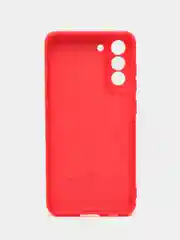 Красный чехол силиконовый Silicone Cover для Samsung Galaxy S21 FE, Самсунг Галакси С21 ФЕ