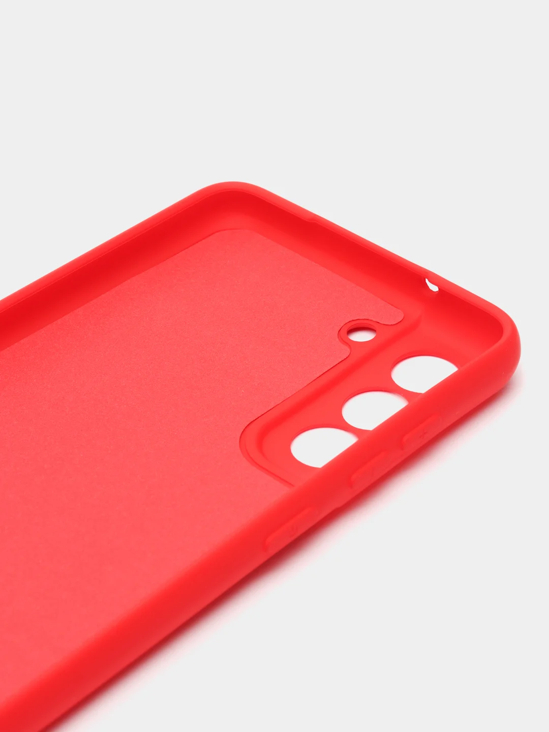 Красный чехол силиконовый Silicone Cover для Samsung Galaxy S21 FE, Самсунг Галакси С21 ФЕ