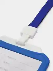 Желтый бейджик-чехол для карт и пропусков, на веревке, с резинкой