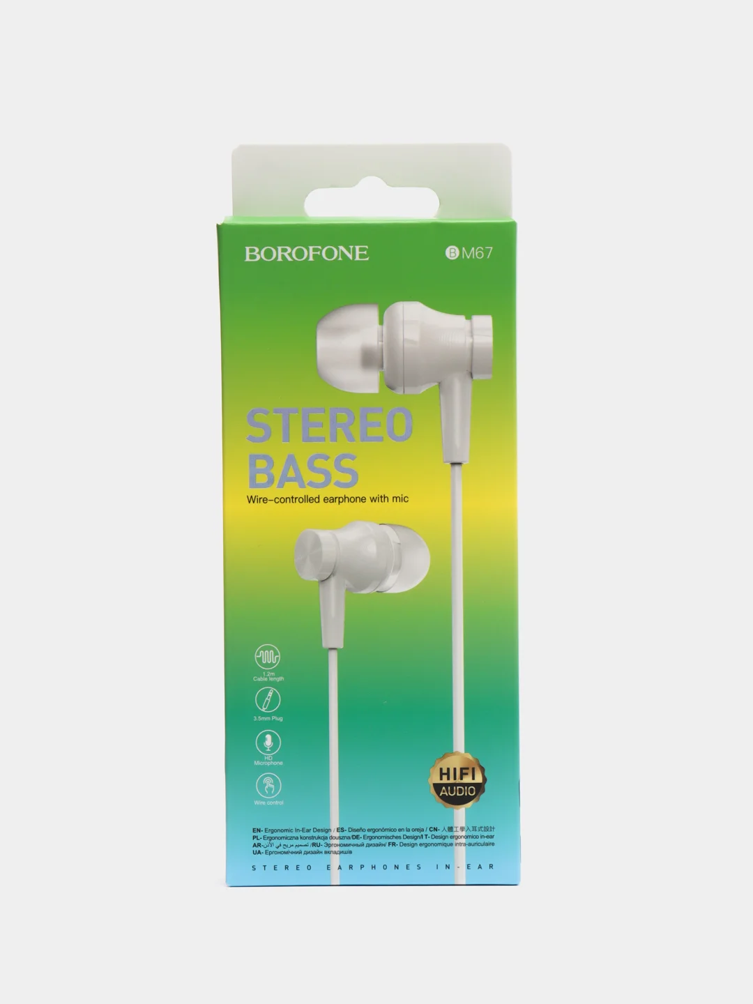 Слоновая кость наушники с микрофоном Borofone с разъёмом 3.5 Jack