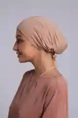 Песочный хаки шапка мусульманская на резинке и завязках