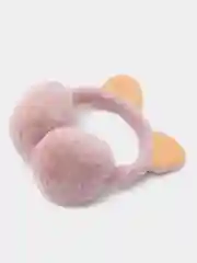 Розовый наушники детские меховые / Наушники зимние с мехом, теплые