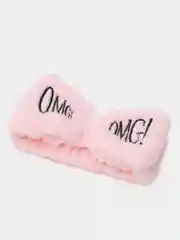 Розовый повязка для волос мягкая  OMG с бантиком. Повязка на голову