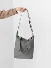 Серый вельветовый шоппер