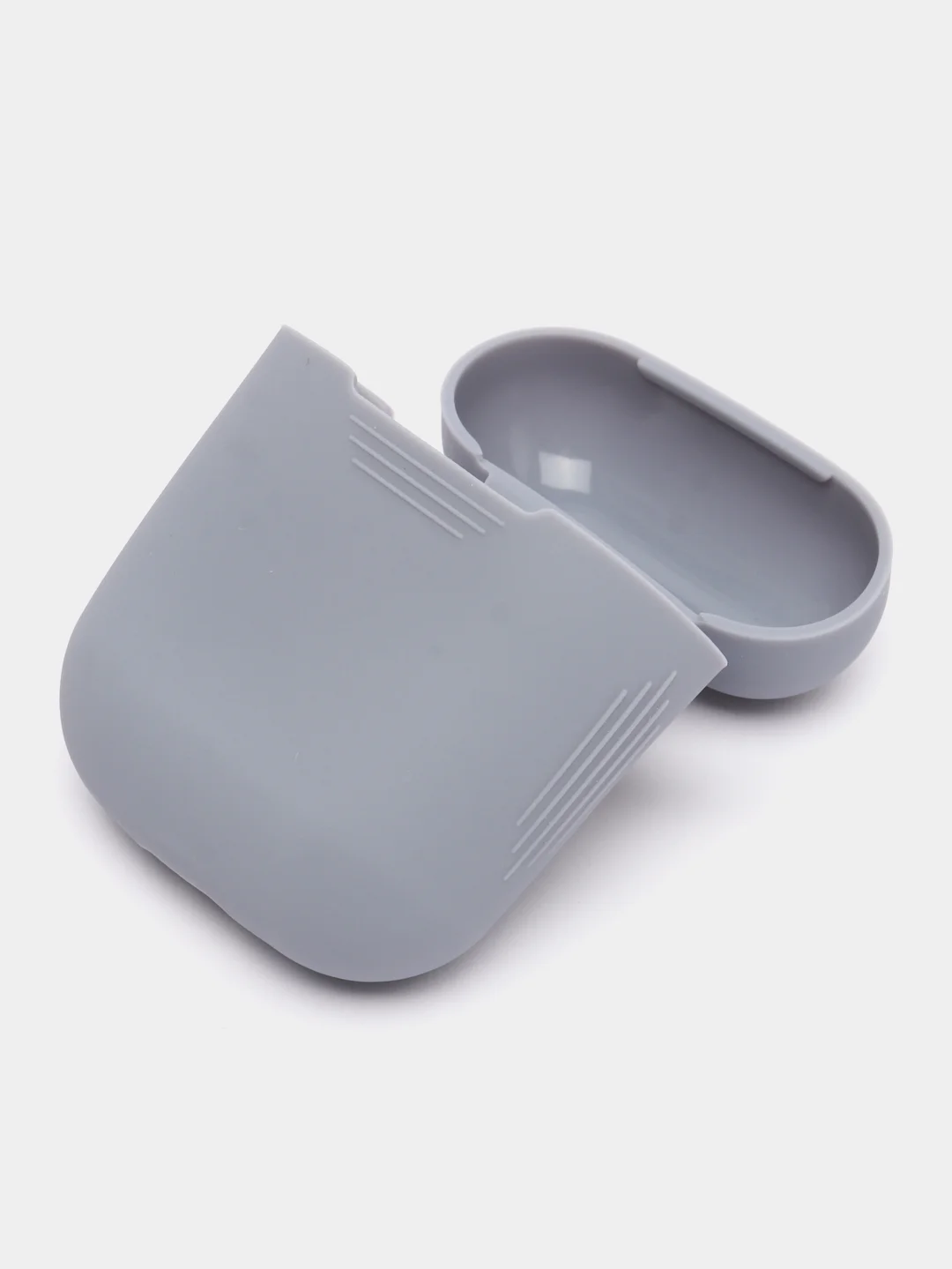 Серый чехол для AirPods 1/AirPods 2 силиконовый