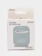Серый чехол для AirPods 1/AirPods 2 силиконовый