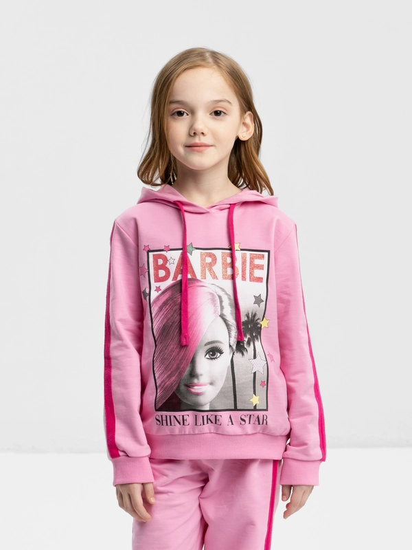 Худи для девочки с принтом "Barbie"