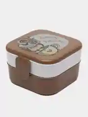 Кораллово-розовый ланч-бокс двухуровневый, детский, контейнер пищевой, для обеда