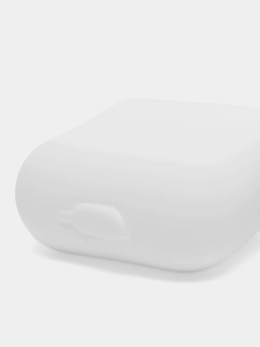 Белый чехол для беспроводных наушников AirPods 1/2 (с карабином)силиконовый