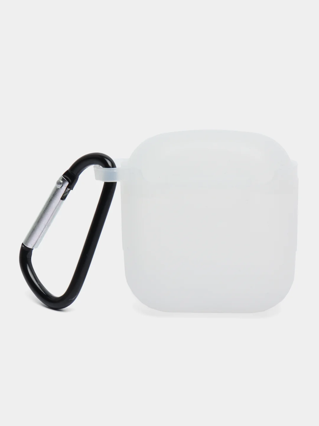Прозрачный чехол для беспроводных наушников AirPods 1/2 (с карабином)силиконовый