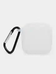 Прозрачный чехол для беспроводных наушников AirPods 1/2 (с карабином)силиконовый