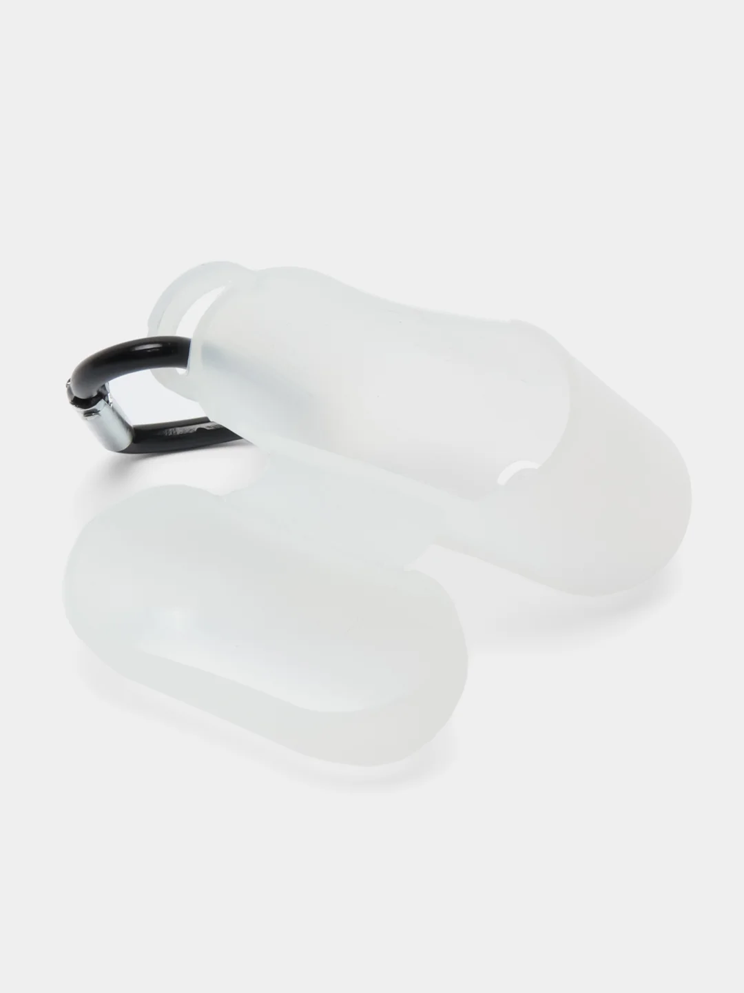 Прозрачный чехол для беспроводных наушников AirPods 1/2 (с карабином)силиконовый