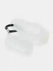 Прозрачный чехол для беспроводных наушников AirPods 1/2 (с карабином)силиконовый