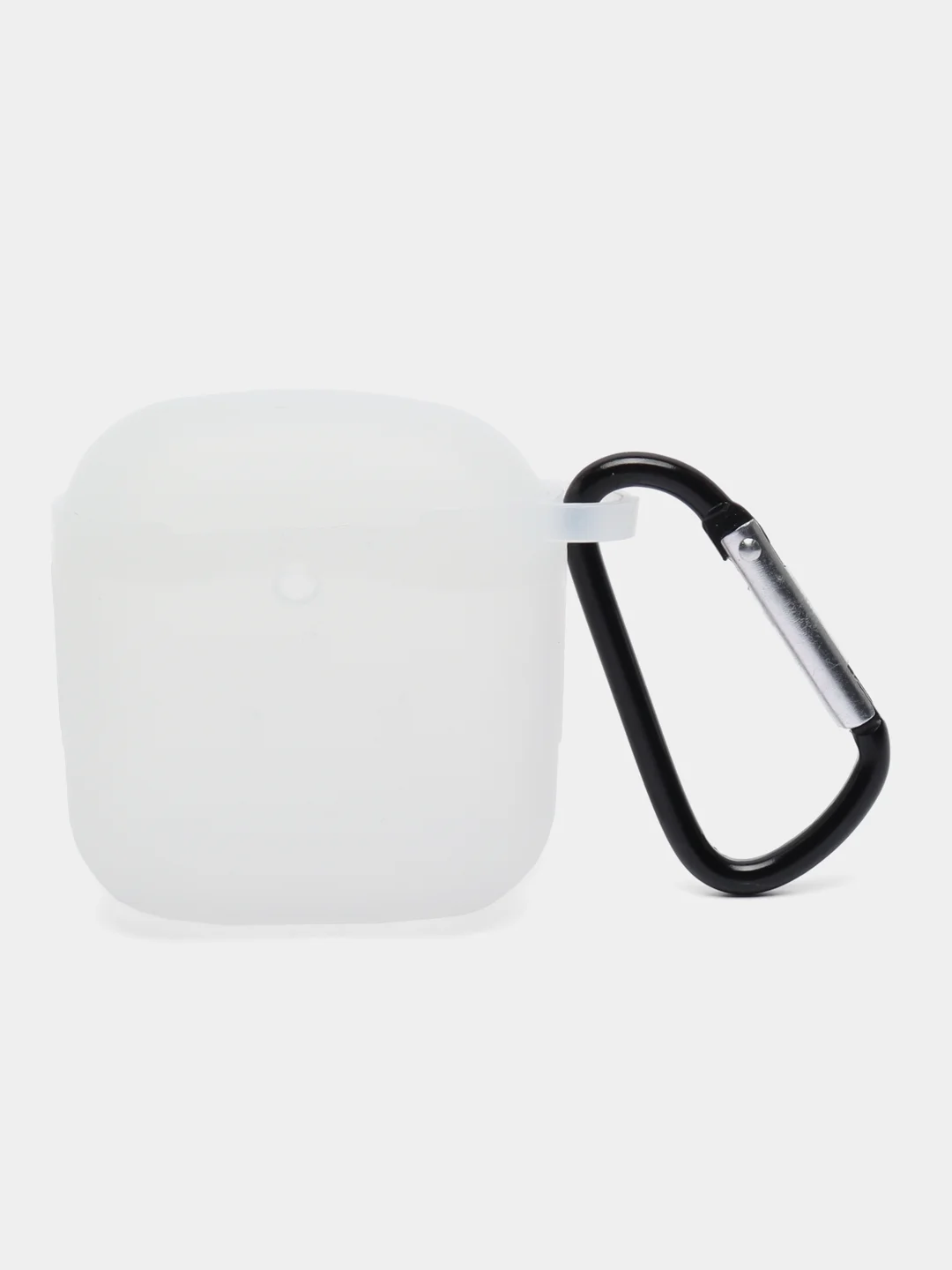 Прозрачный чехол для беспроводных наушников AirPods 1/2 (с карабином)силиконовый