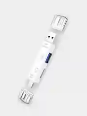 Белый картридер USB, TF, MicroSD, Type-C, переходник, адаптер для гаждетов