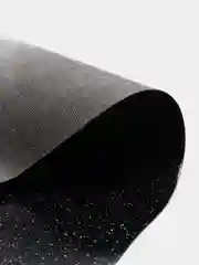 Черный кожзам с мелкими блестками гладкий, искусственная кожа