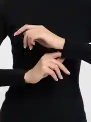 Черный платье трикотажное повседневное