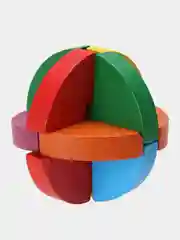 Красный деревянные головоломки