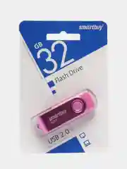 Розовый флешка SmartBuy Twist USB 2.0, 4 объема