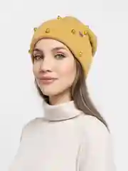Горчичный шапка женская Звезда
