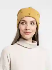 Горчичный шапка женская Звезда