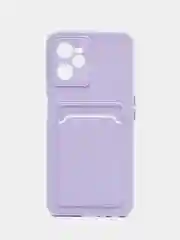 Белый чехол REALME C35 с карманом для карточки, и защитой камеры