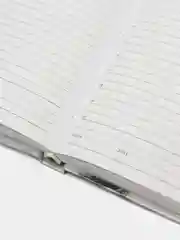 Серый металлик ежедневник в твердой обложке, 128л