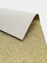 Золотой кожзам с мелкими блестками, искусственная кожа