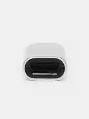 Серебряный адаптер-переходник с micro-USB (мама) на Type-C (папа)