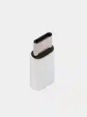 Серебряный адаптер-переходник с micro-USB (мама) на Type-C (папа)