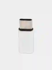 Серебряный адаптер-переходник с micro-USB (мама) на Type-C (папа)