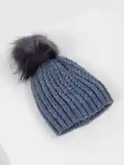 Индиго шапка для девочек на флисовом подкладе Мирель