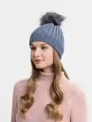 Индиго шапка для девочек на флисовом подкладе Мирель