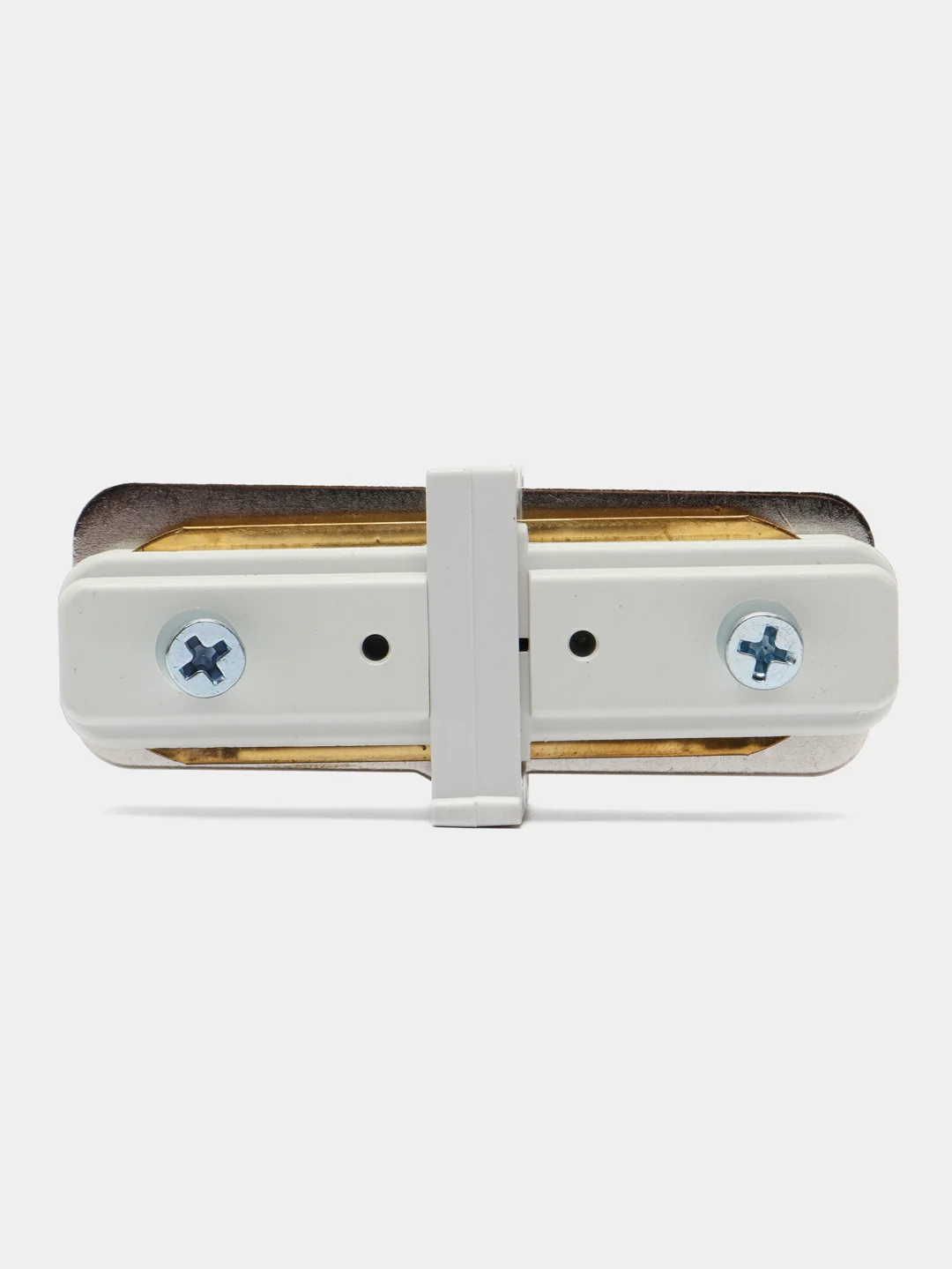 Белый коннектор I-образный JazzWay PTR CI-BL, накладной, шинопровод, черный