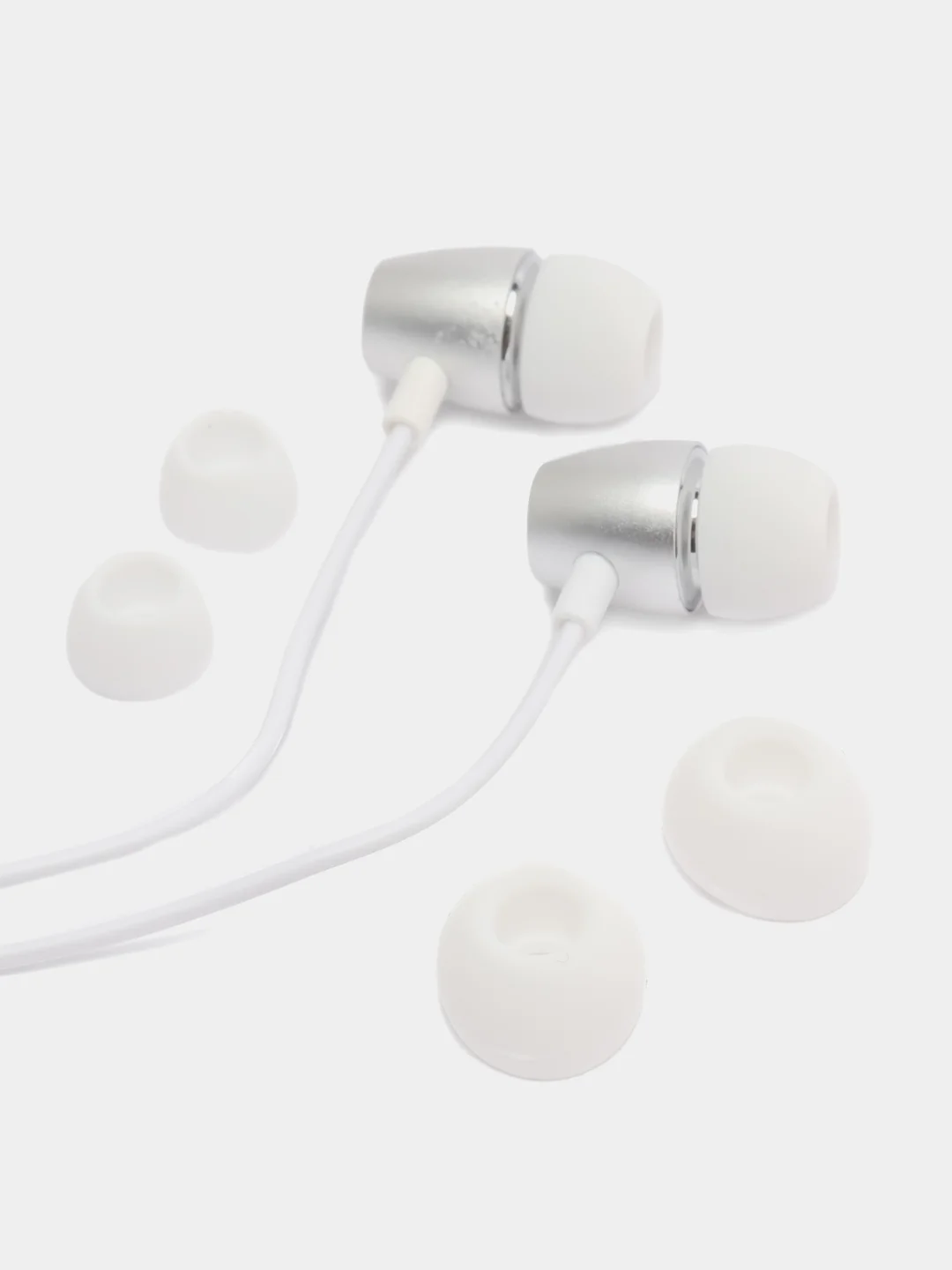 Серый наушники с микрофоном Borofone с разъёмом 3.5 Jack