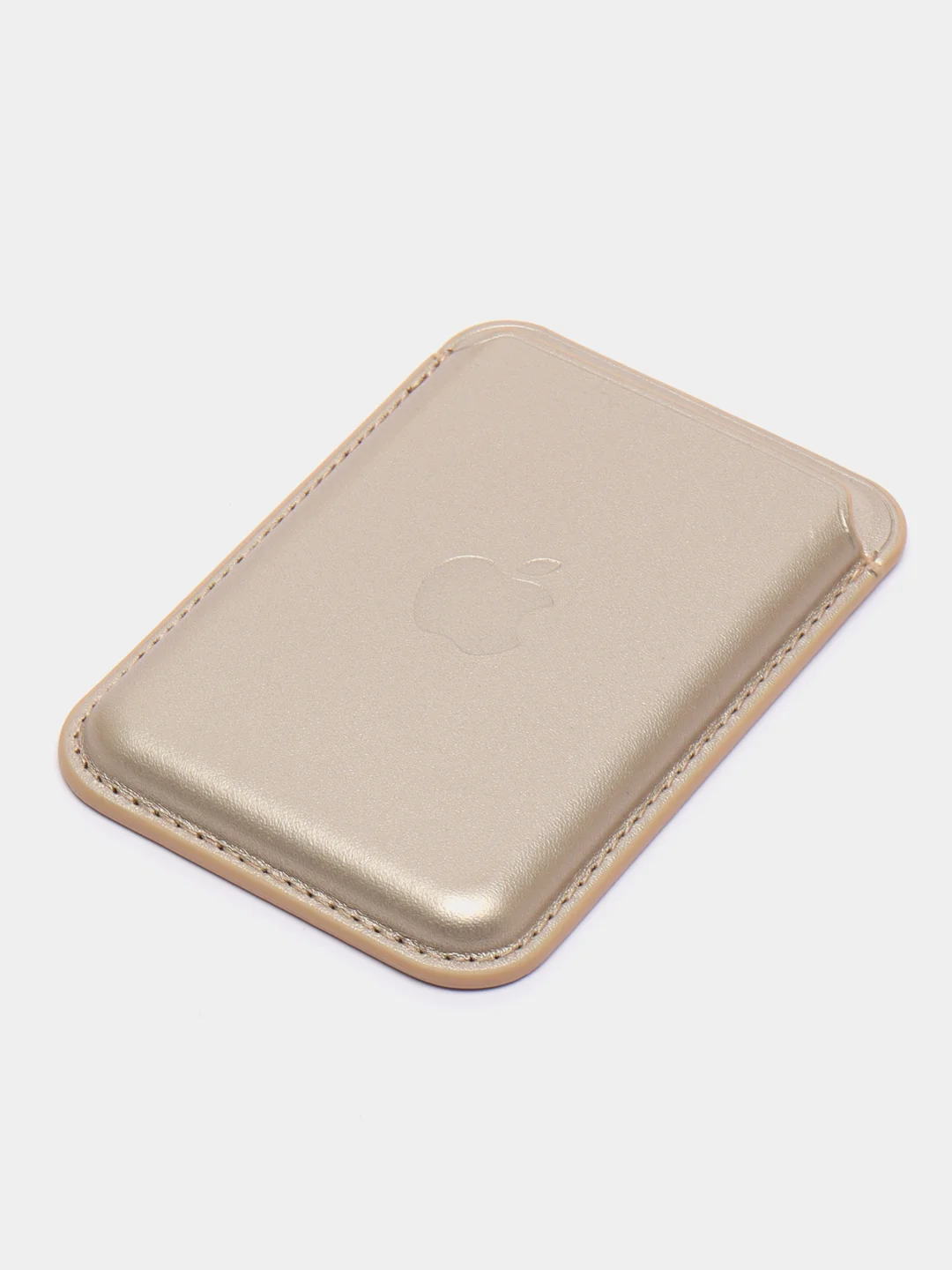 Золотой кошелек из эко-кожи для карт MagSafe Leather Wallet на iPhone 12, 13 ProMax