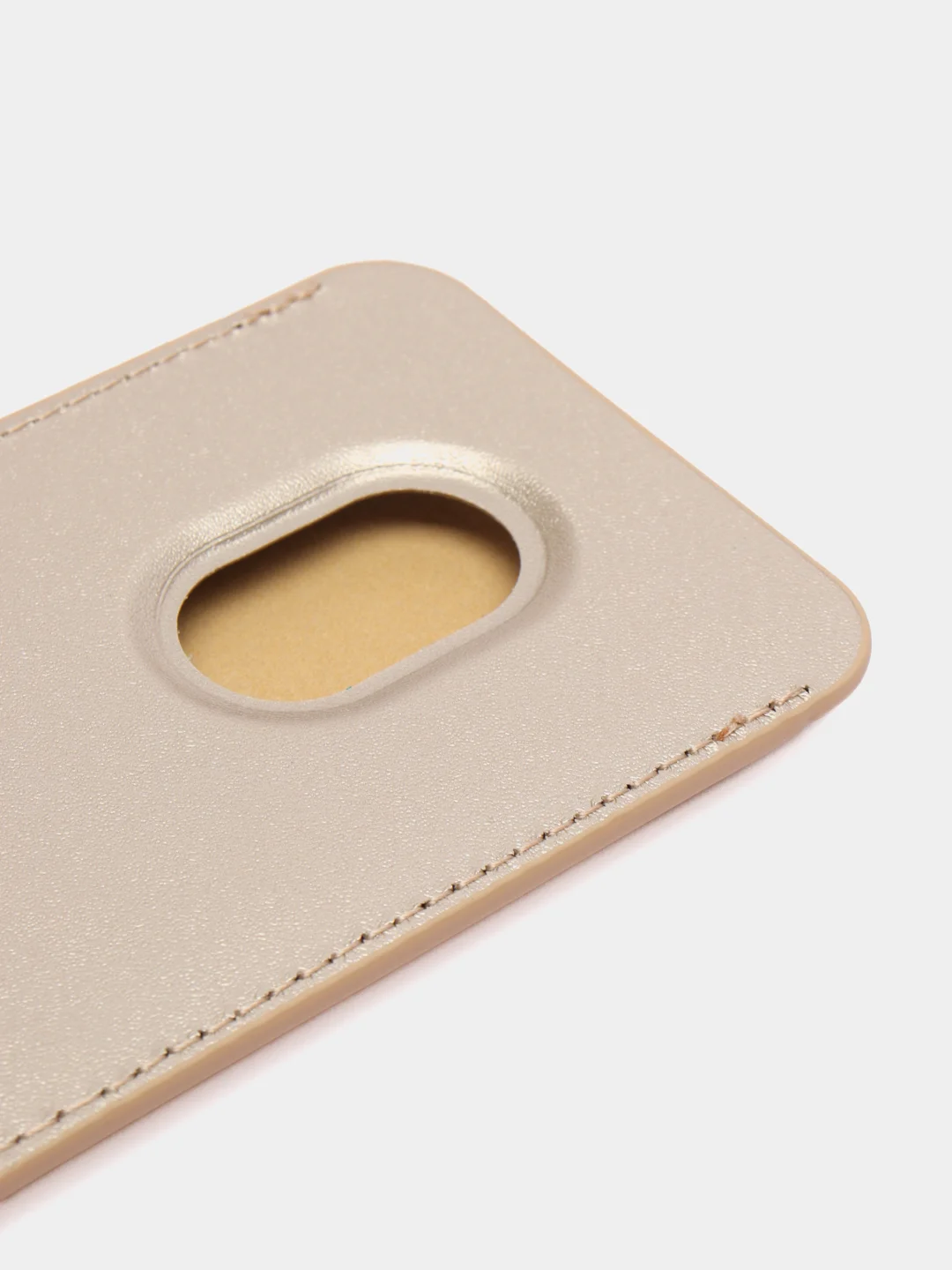 Золотой кошелек из эко-кожи для карт MagSafe Leather Wallet на iPhone 12, 13 ProMax
