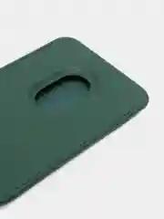 Зеленый кошелек из эко-кожи для карт MagSafe Leather Wallet на iPhone 12, 13 ProMax