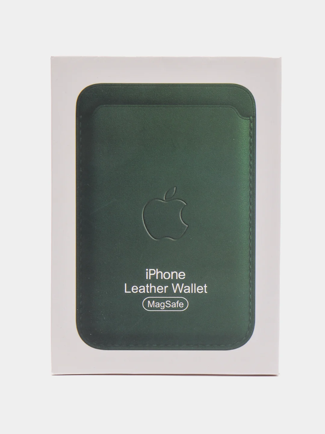 Зеленый кошелек из эко-кожи для карт MagSafe Leather Wallet на iPhone 12, 13 ProMax