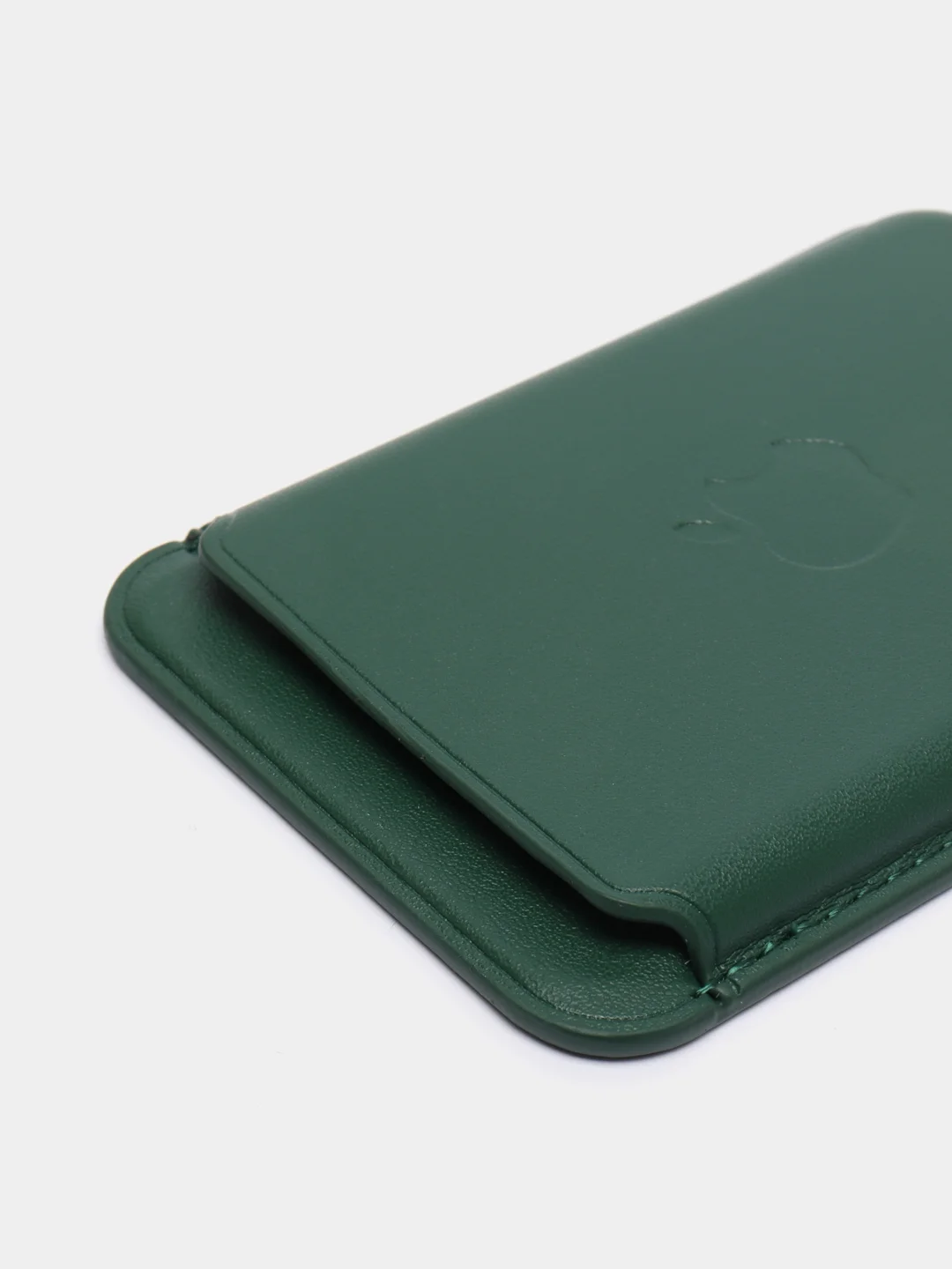Зеленый кошелек из эко-кожи для карт MagSafe Leather Wallet на iPhone 12, 13 ProMax