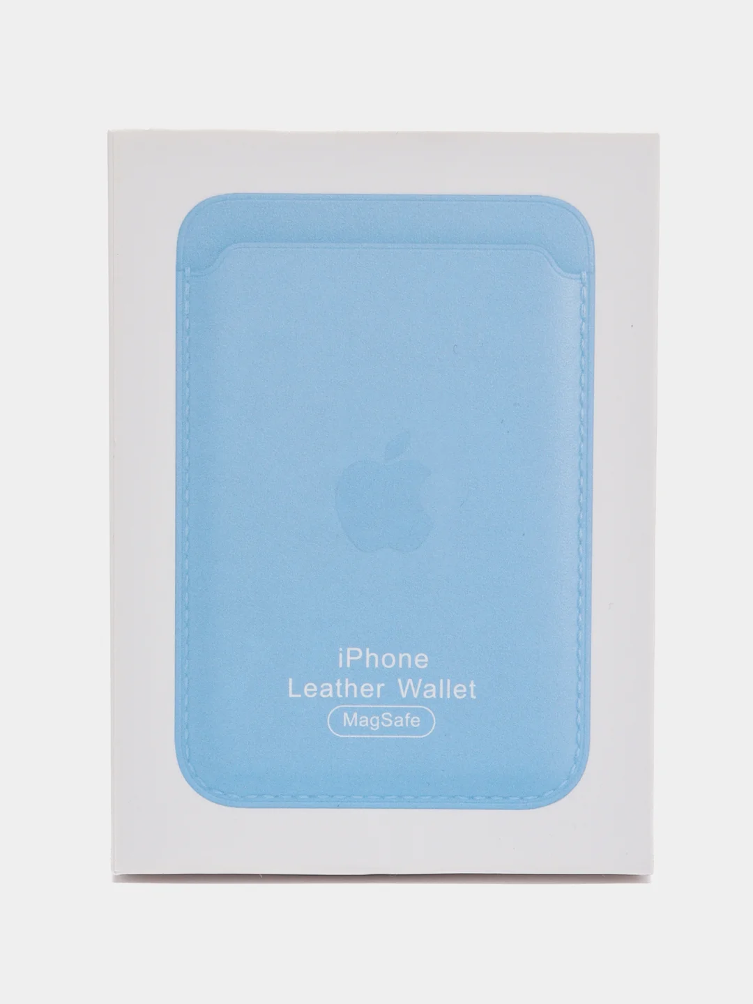 Небесно-голубой кошелек из эко-кожи для карт MagSafe Leather Wallet на iPhone 12, 13 ProMax