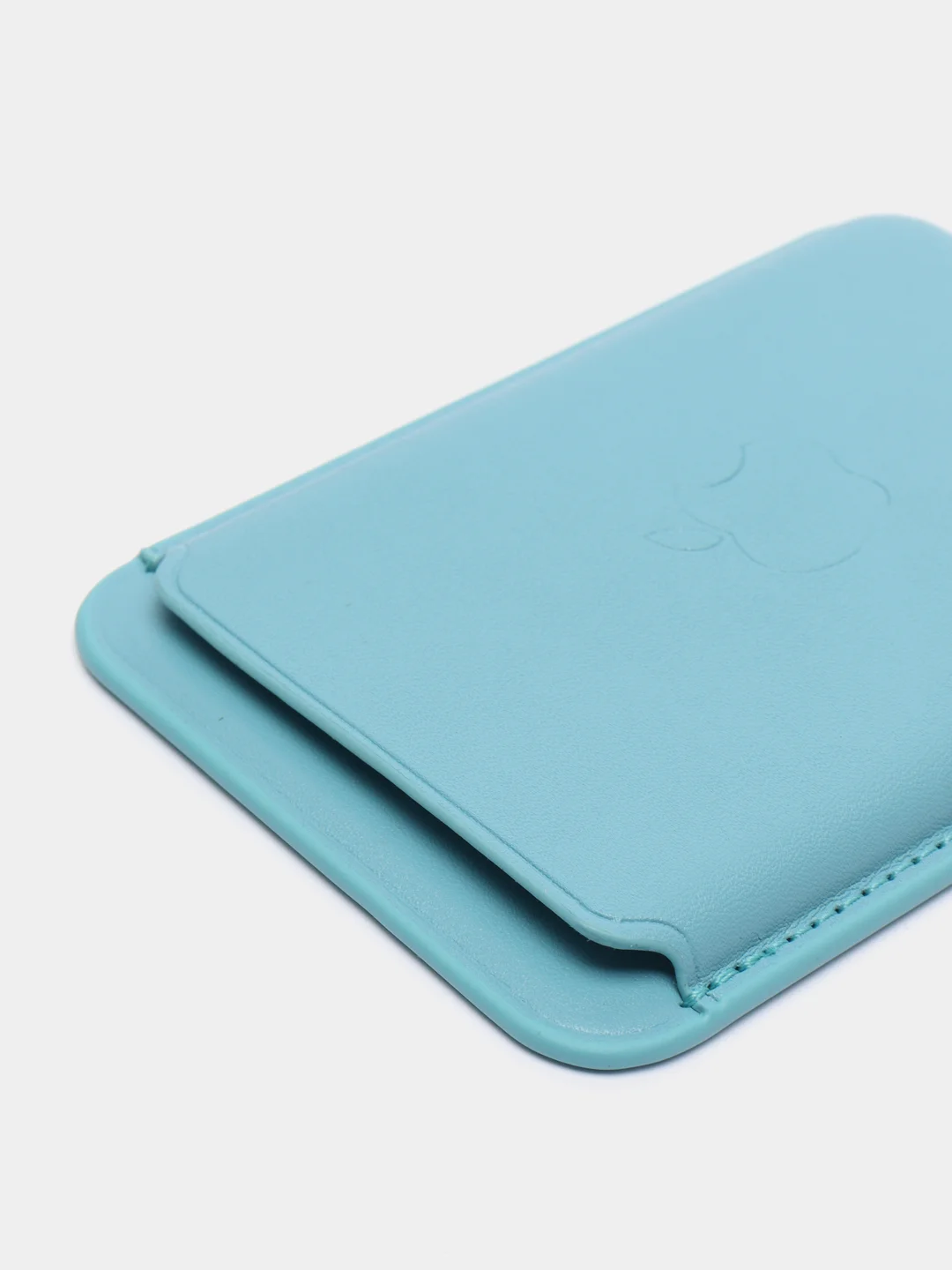 Небесно-голубой кошелек из эко-кожи для карт MagSafe Leather Wallet на iPhone 12, 13 ProMax