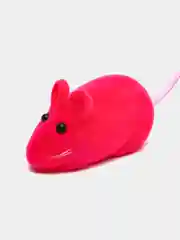 Розовый мышка-игрушка для кошки велюровая, с пищалкой