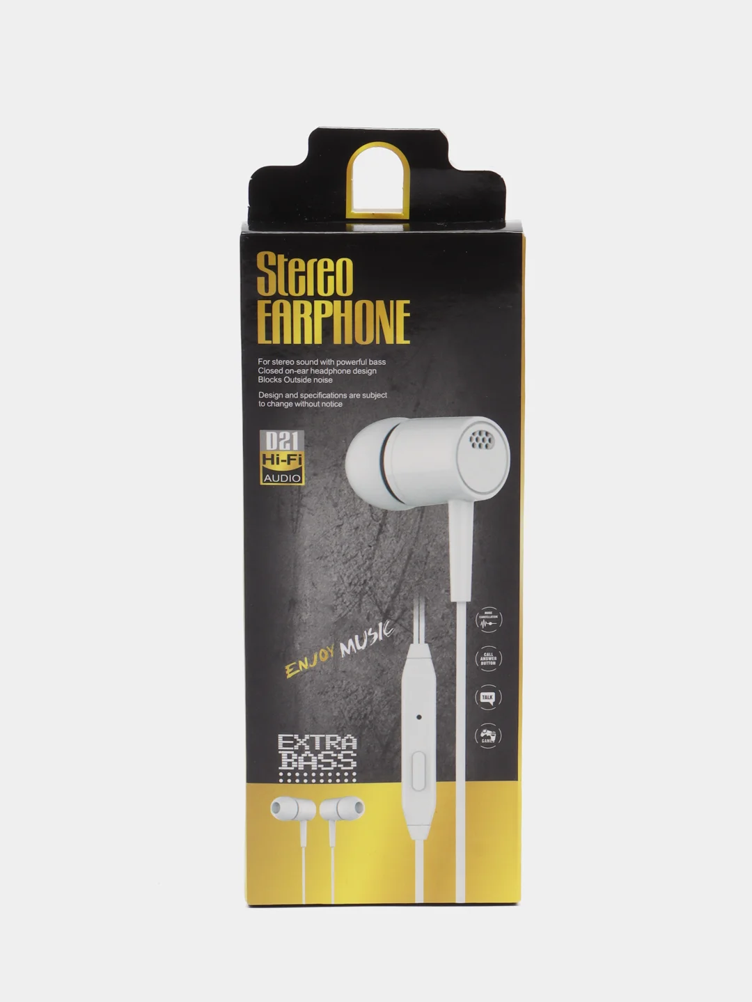 Наушники проводные Stereo Earphone, с микрофоном