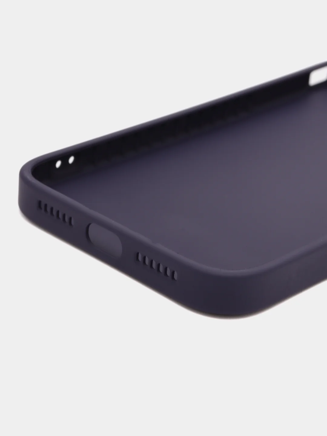 Индиго чехол для iPhone 11, силиконовый, со стеклянной панелью